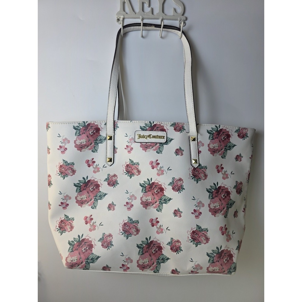 Juicy Couture Vintage Rose White Day to Date Tote
